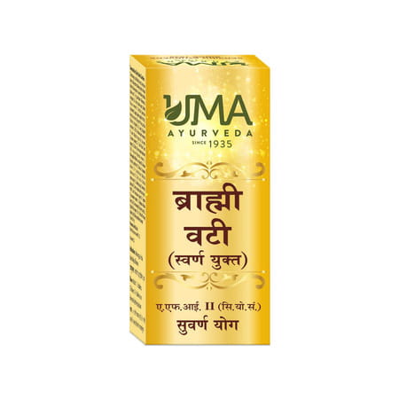 Uma Ayurveda Brahmi Vati With Gold Ayurvedic Tablets 30 Tab