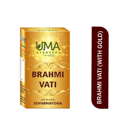 Uma Ayurveda Brahmi Vati With Gold Ayurvedic Tablets 30 Tab