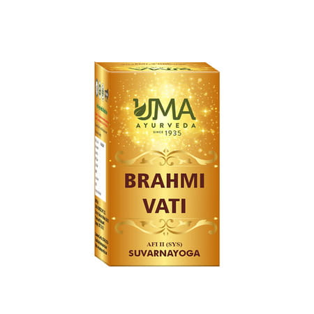 Uma Ayurveda Brahmi Vati With Gold Ayurvedic Tablets 30 Tab
