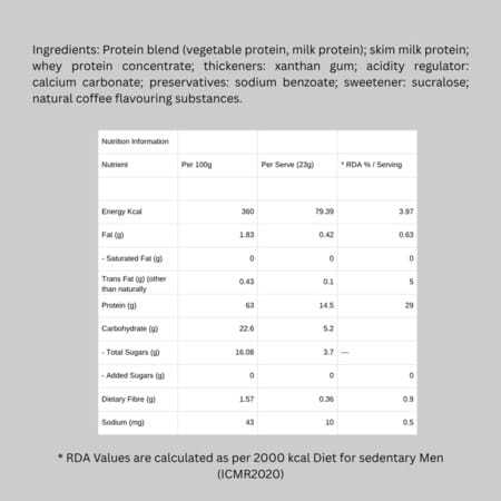 Progen Cold Coffee | 15 G Of High Biological Value Protein Per Meal | Pack Of 7 105 Gm