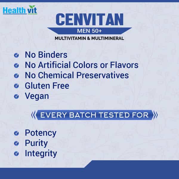 Healthvit Cenvitan Men 50+ Multivitamins And Multimineral 60 Tablets