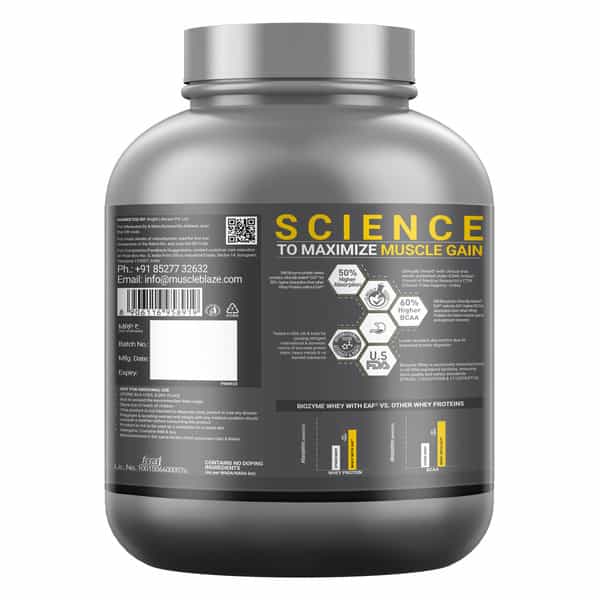 Muscleblaze Biozyme Iso - Zero | Low Carb | 100 Pure Whey Protein Isolate (Cookies & Cream | 2 Kg)