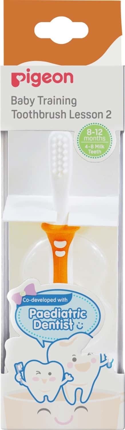Pigeon Training Toothbrush - Lesson 2 Orange (En)