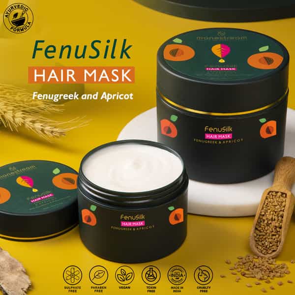 Manestream Fenusilk Hair Mask With Fenugreek & Apricot | 500Gms For Men & Women