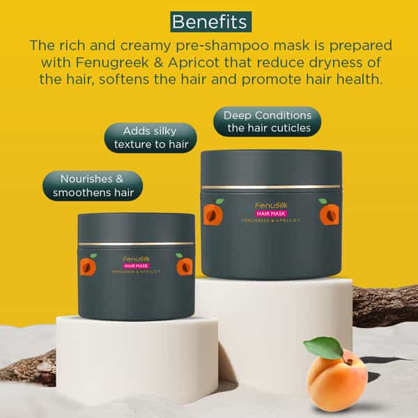 Manestream Fenusilk Hair Mask With Fenugreek & Apricot | 500Gms For Men & Women
