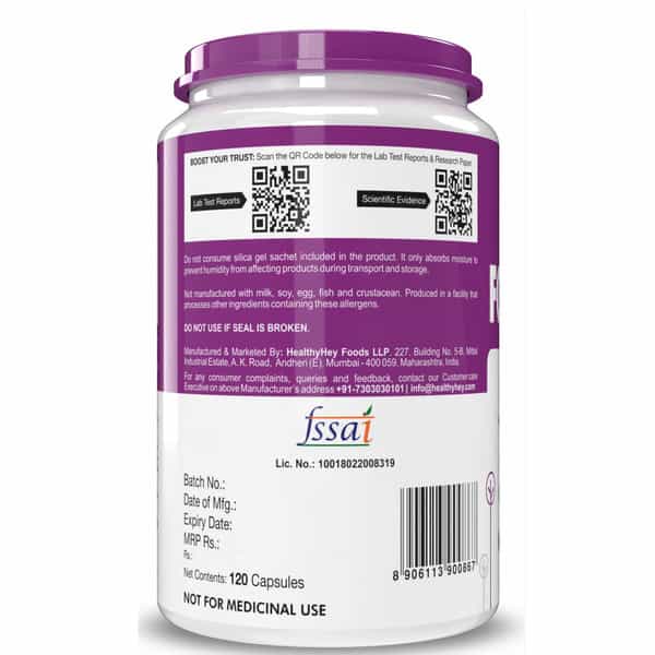 Healthyhey Nutrition Folic Acid - 120 Veg Capsules
