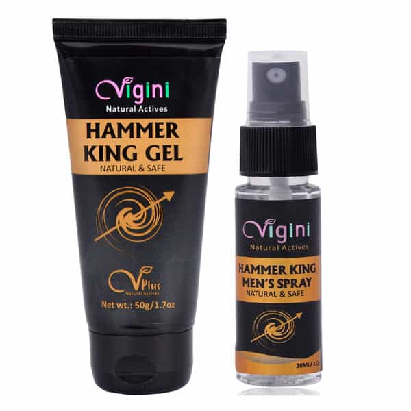 Vigini Hammer King Sexual Lubricant Lube Massage Cream & Penis Enlargement Growth Sex Spray Men