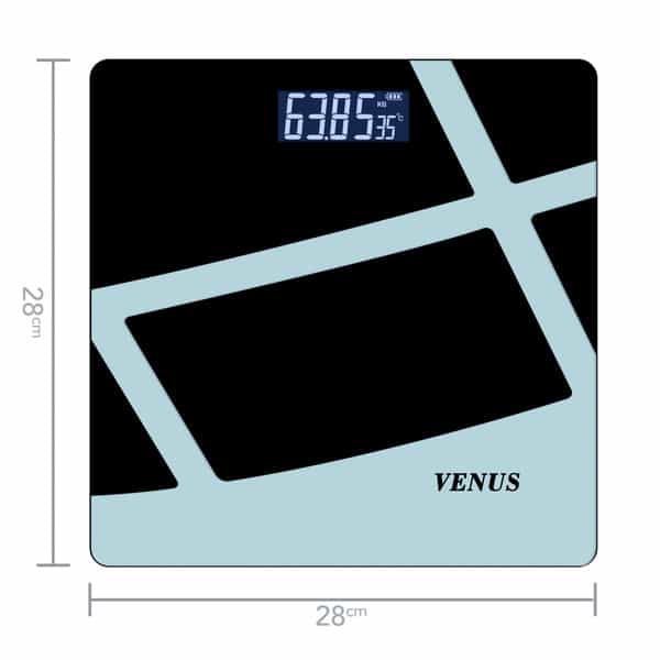 Venus (India) Electronic Digital Personal Bathroom Weight Machine | Upto 180Kg | Eps-6399-New-Grey