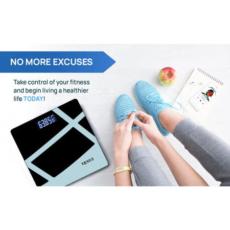 Venus (India) Electronic Digital Personal Bathroom Weight Machine | Upto 180kg | Eps-6399-New-Grey