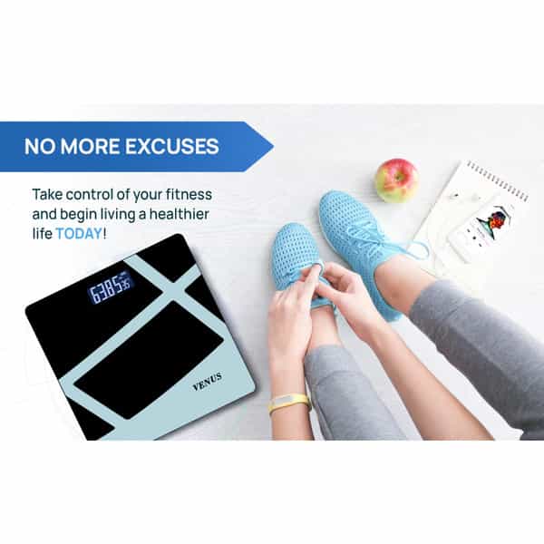 Venus (India) Electronic Digital Personal Bathroom Weight Machine | Upto 180Kg | Eps-6399-New-Grey