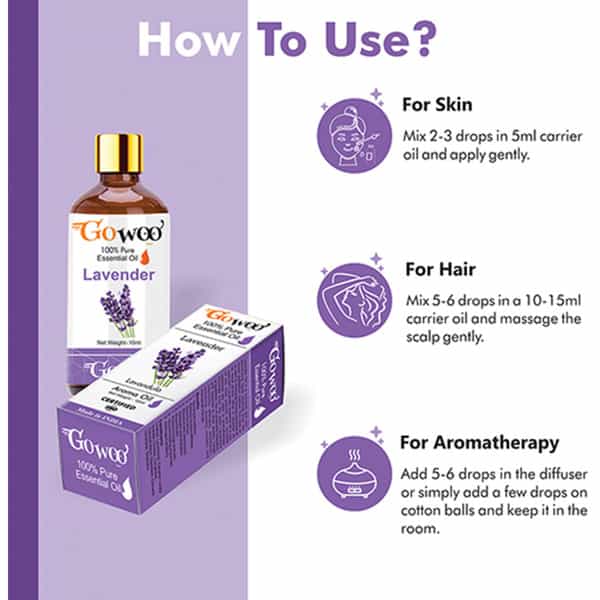 Pack Of 2 Lavender Essential Oil & Fenugreek Carrier Oil - 100% Pure & Natural Oil