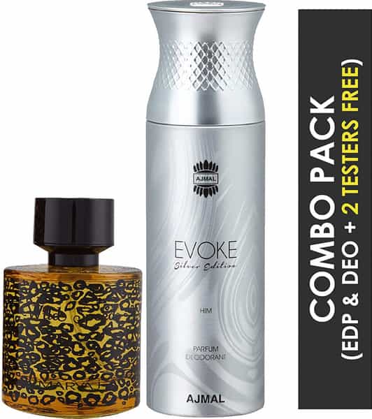 Maryaj Wild Speed Edp 100Ml For Men And Ajmal Evoke Silver Edition Him Deodorant 200Ml For Men