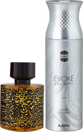 Maryaj Wild Speed Edp 100ml For Men And Ajmal Evoke Silver Edition Him Deodorant 200ml For Men