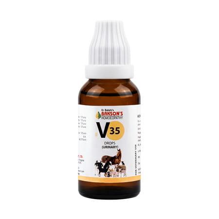 Bakson Homoeopathy V35 Drops | Urinary |For Veterinary Use | 30 Ml
