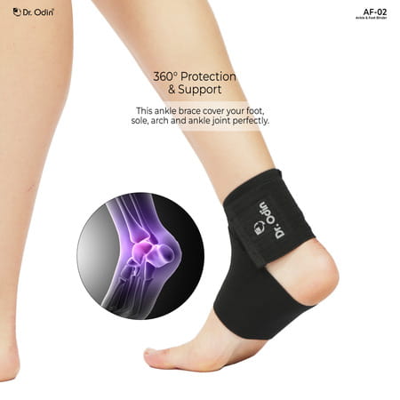 Dr. Odin Af-02 Ankle & Foot Binder - Premium Ankle Support Compression Brace For Injuries - Small