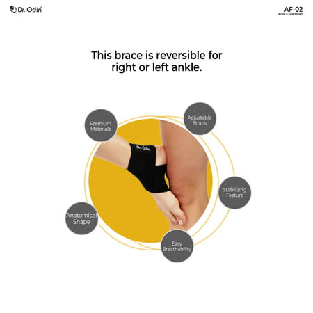 Dr. Odin Af-02 Ankle & Foot Binder - Premium Ankle Support Compression Brace For Injuries - Small