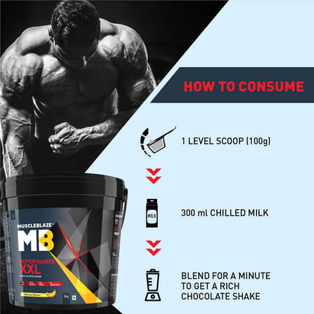 Muscleblaze Super Gainer Xxl | For Muscle Mass Gain (Banana | 5 Kg/ 11 Lb)