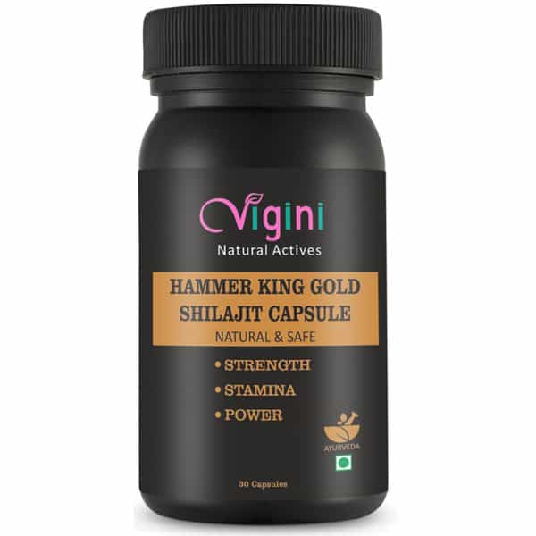 Vigini Hammer King Gold Shilajit Shilajeet Long Time Sexual Strength Stamina Booster Capsule Men