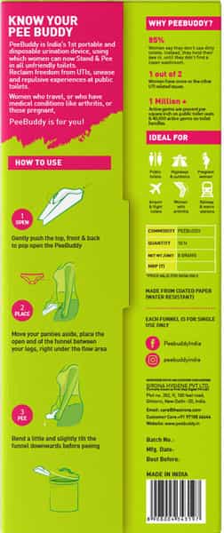 Peebuddy - Disposable Portable Female Urination Device For Women - 40 Funnels