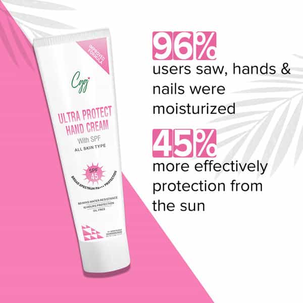 Cgg Cosmetics Ultra Protect Hand Cream Spf 45 Broad Spectrum Pa+++ Protection - 30Gm