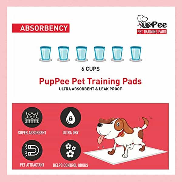 Puppee Pet Training Pad (Underpad) 60 X 45 Cm 25 Pcs Per Packet Pack Of 1