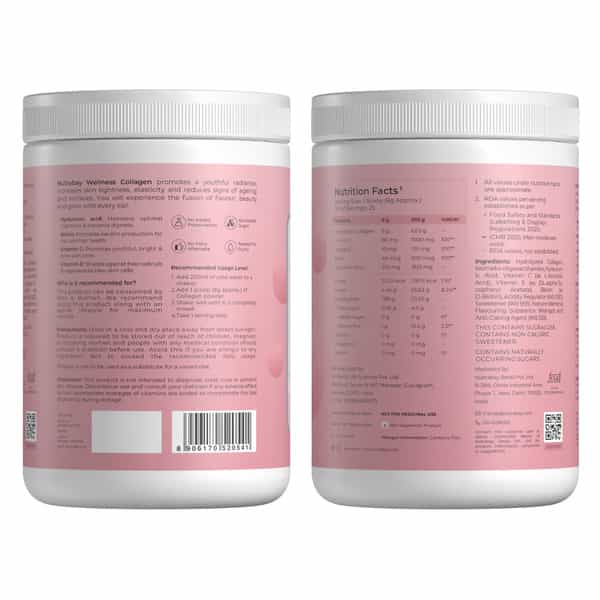 Nutrabay Korean Marine Glow Collagen Peptides With Hyaluronic Acid & Biotin | Mango | 200G