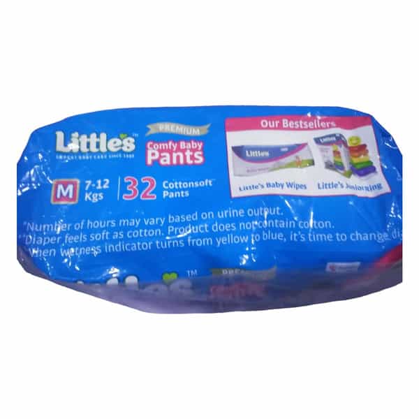 Littles Premium Comfy Baby Pants (7-12Kgs) Pack Of 32 Medium