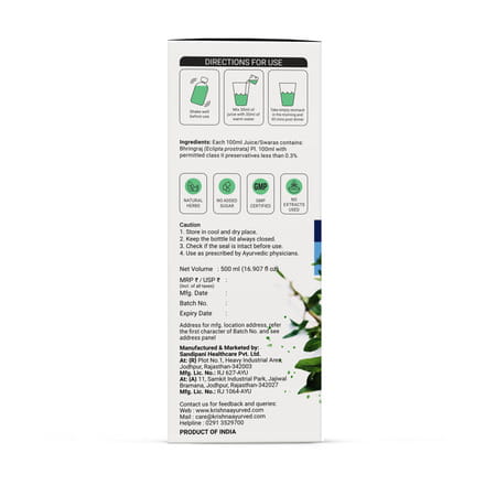 Krishna'S Bhringraj Juice 500 Ml