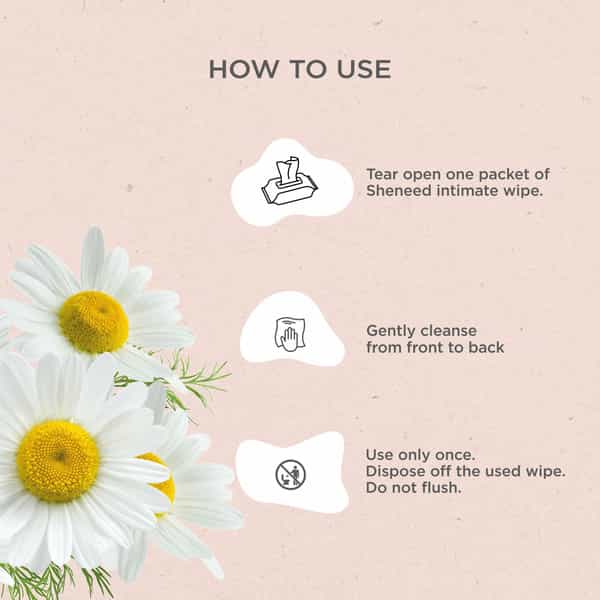 Sheneed Feminine Intimate Wipes 10 N (Pack Of 3) Odor Block |Daily Cleanse| No Alcohol | Balances Ph