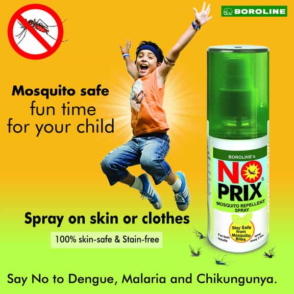 Boroline Norpix Ayurvedic Personal Mosquito Repellent Spray 100 Ml X 4 (Pack Of 4)