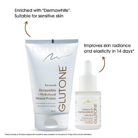 Glutone Skin Brightening And Glowing Facewash & Serum Combo 100ml + 30ml