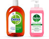 Dettol Antiseptic Disinfectant Liquid 550 Ml With Dettol Clinical Strength Hand Sanitizer 500 Ml