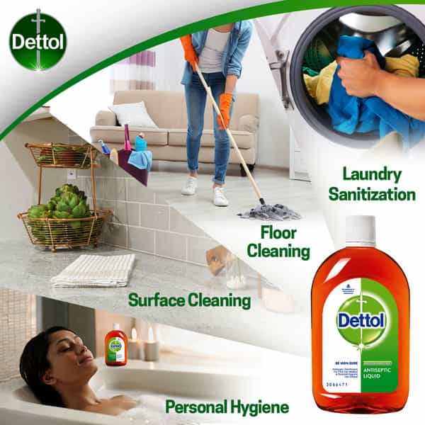 Dettol Antiseptic Disinfectant Liquid 550 Ml With Dettol Clinical Strength Hand Sanitizer 500 Ml