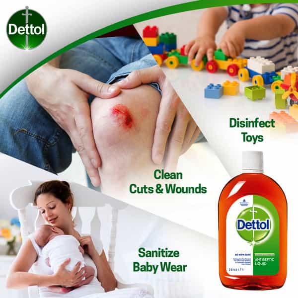 Dettol Antiseptic Disinfectant Liquid 550 Ml With Dettol Clinical Strength Hand Sanitizer 500 Ml