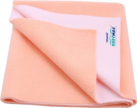 Newnik Cozymat Dry Sheet (Size: 70cm X 100cm) Medium Peach