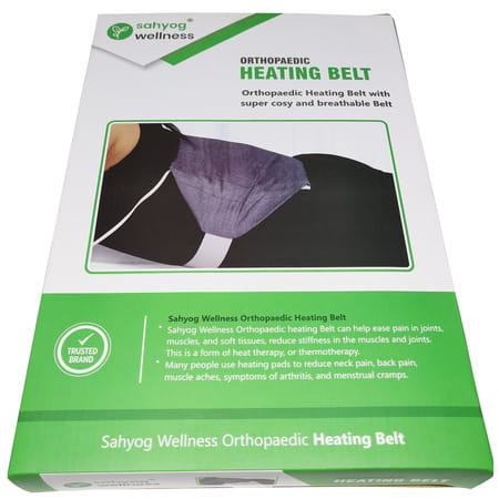 Sahyog Wellness Orthopaedic Electric Heating Belt For Any Body Pain Relief With Cover (White)