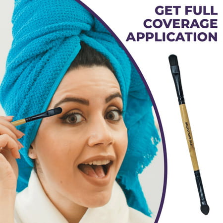 Sanfe Selfly 2 In 1 Eyeshadow And Eyeliner Brush Dual Eye Makeup Brush 1 Piece