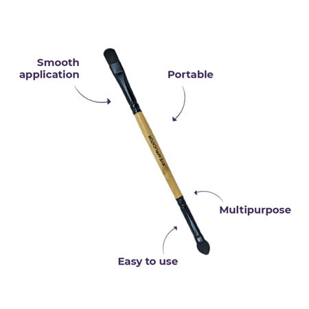 Sanfe Selfly 2 In 1 Eyeshadow And Eyeliner Brush Dual Eye Makeup Brush 1 Piece