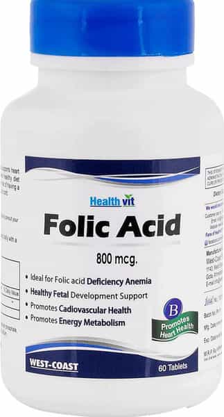 Healthvit Folic Acid 800 Mcg - 60 Tablets