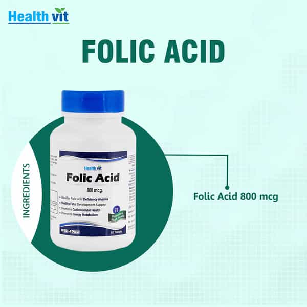 Healthvit Folic Acid 800 Mcg - 60 Tablets