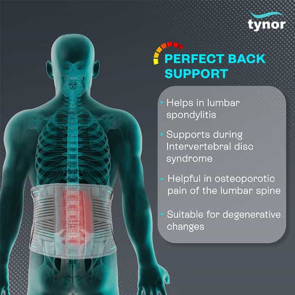 Tynor Ls Belt Lumbopore Grey Medium 1 Unit
