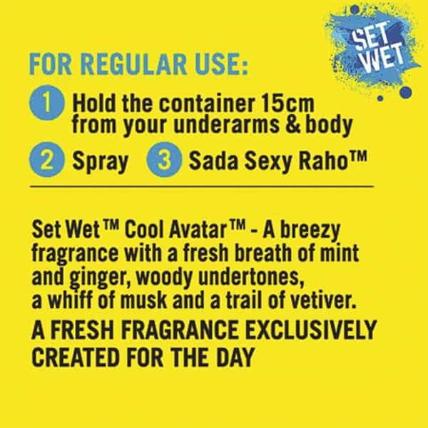 Set Wet Cool Avatar Deodorant & Body Spray Perfume For Men 150 Ml (Pack Of 2)