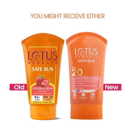Lotus Safe Sun Sun Block Pa+ Spf-20 Cream 100 Gm