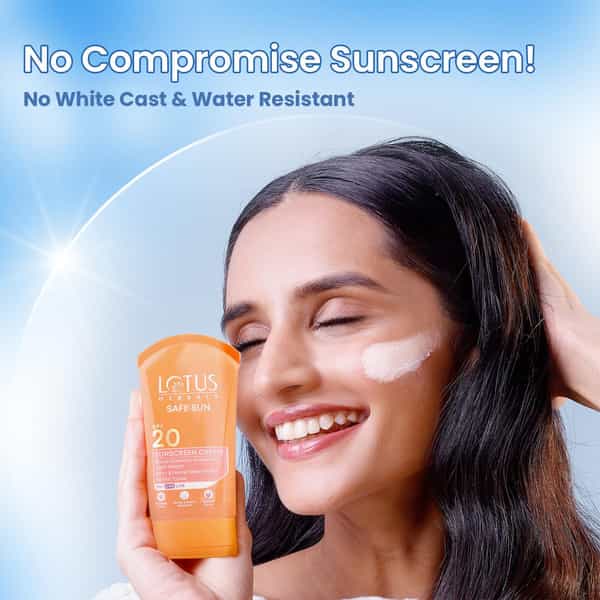 Lotus Safe Sun Sun Block Pa+ Spf-20 Cream 100 Gm