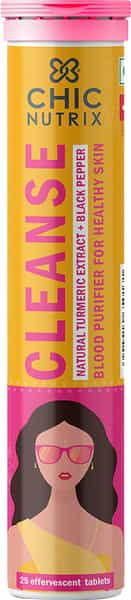 Chicnutrix Cleanse - 500Mg-Blood Purifier For Healthy Skin-Mango-(25 Effervescent Tablets)