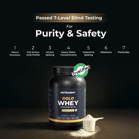 Nutrabay Gold 100% Whey Protein Concentrate Vanilla Ice Cream - 1kg