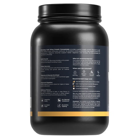 Nutrabay Gold 100% Whey Protein Concentrate Vanilla Ice Cream - 1kg