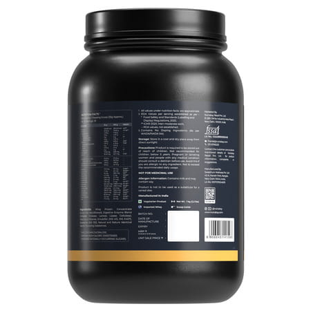 Nutrabay Gold 100% Whey Protein Concentrate Vanilla Ice Cream - 1kg
