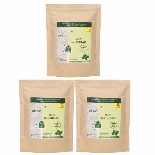 So Sweet 75% Less Calories Diet Sugar Pouch | 250Gm - Low Calorie (Pack Of 3)