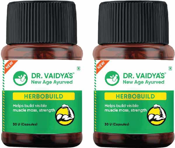 New Dr. Vaidya's Herbobuild - 30 Capsules - Pack Of 2